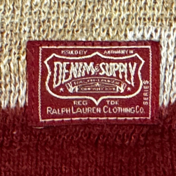 Ralph Lauren American Flag Denim & Supply Cardigan Sweater Vintage Large - Picture 8 of 10